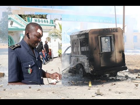 Affrontements entre policiers et étudiants sur l’avenue Cheikh Anta Diop de Dakar.…