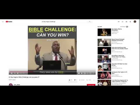 DR. RAY HAGINS BIBLE CHALLENGE ANSWERED BY MINISTER BENNETT!!!